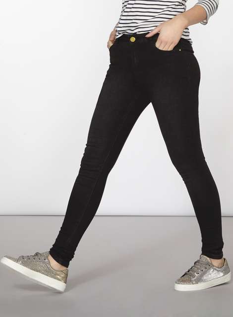 Black Premium 'Bailey' Super Skinny Stretch Jeans